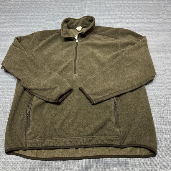 Duluth Trading Fleece Pullover‎ XL 1/4 Zip Brown Polartec Jacket Rugged Outdoors - Picture 1 of 8